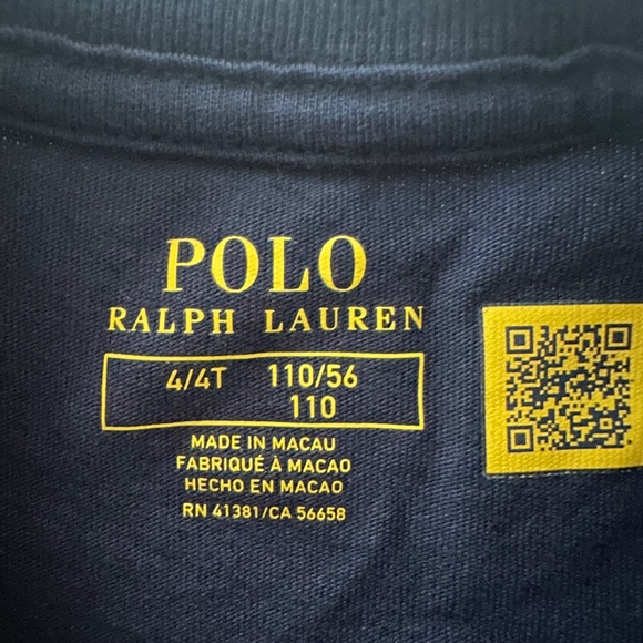 Polo Ralph Lauren 4T Toddler Girl Bear Long Sleeve Top NWT Blue - Picture 2 of 2